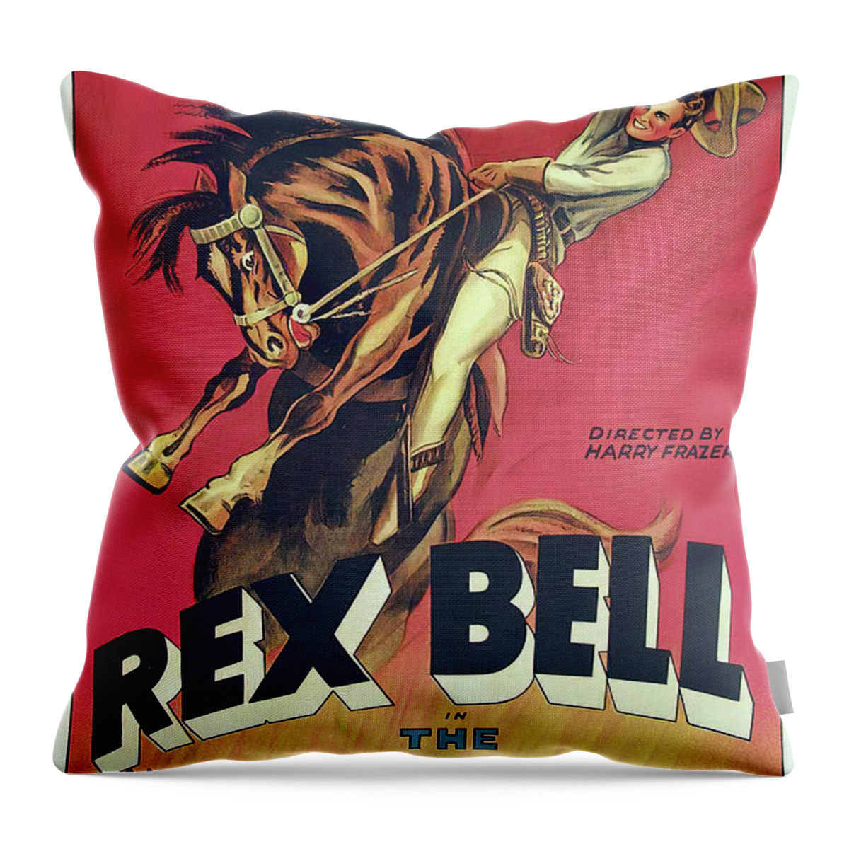 Man Throw Pillow featuring the mixed media ''The Man From Arizona'', 1932 by Movie World Posters