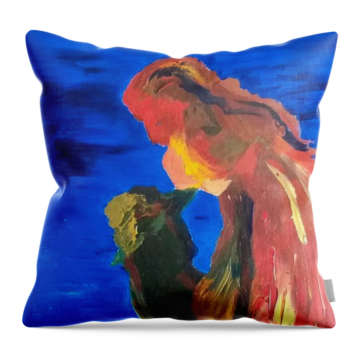 Melting Throw Pillow featuring the painting The Melting by Geeta Yerra