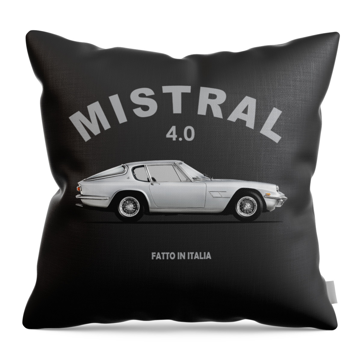 Maserati Mistral Throw Pillow featuring the photograph The Mistral Fastback by Mark Rogan
