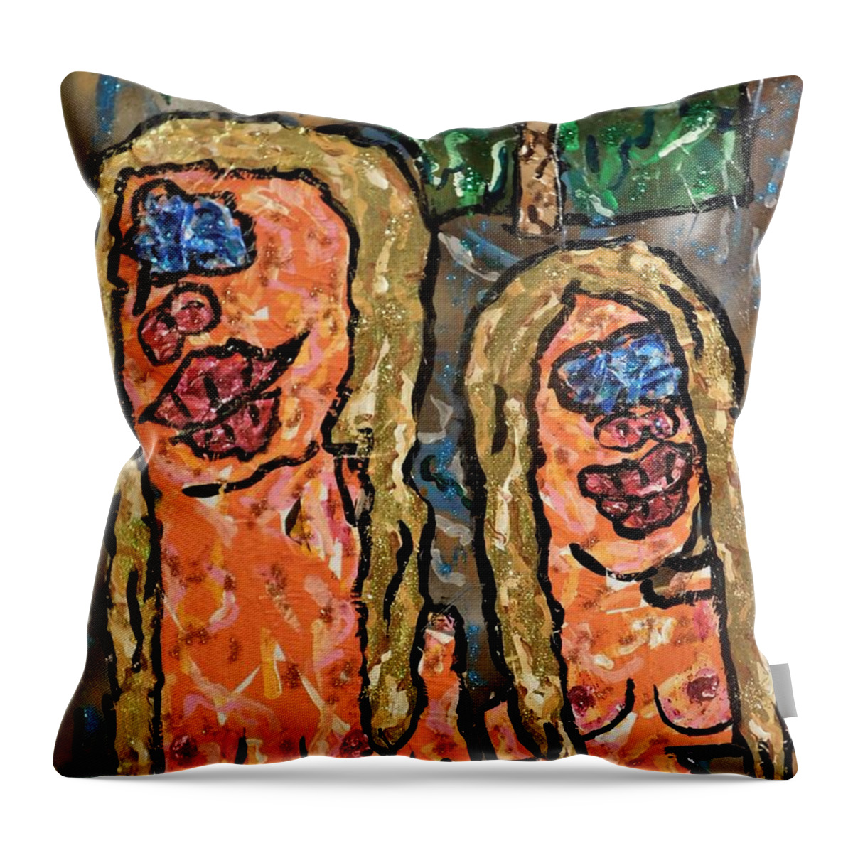 Model Moved Throw Pillow featuring the mixed media The Model Moved by Kevin OBrien