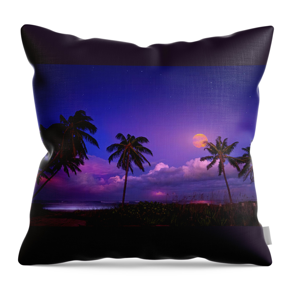 Moon Throw Pillow featuring the photograph The Moon Dancers by Mark Andrew Thomas