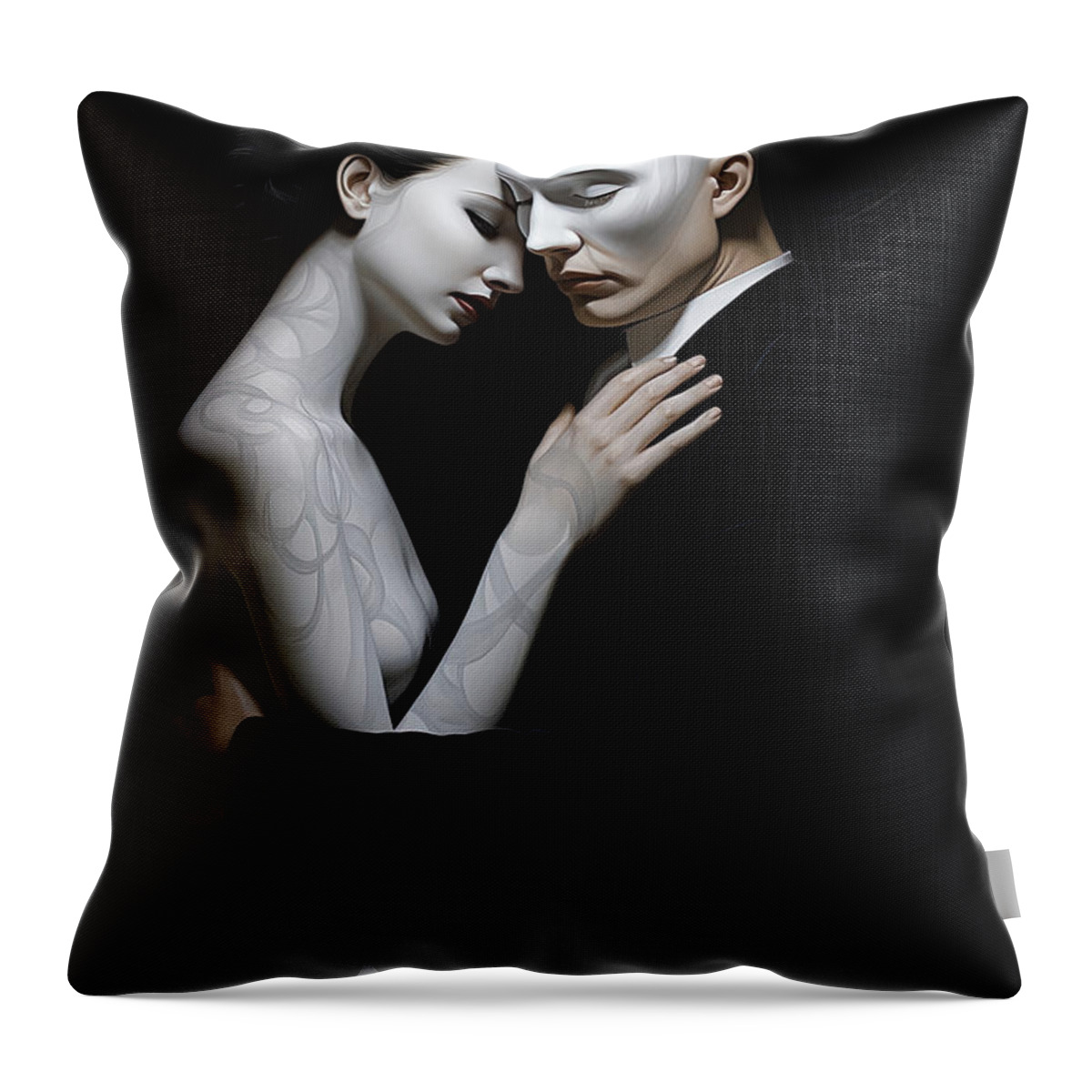 Flower Throw Pillow featuring the digital art The most beautiful flower by My Head Cinema