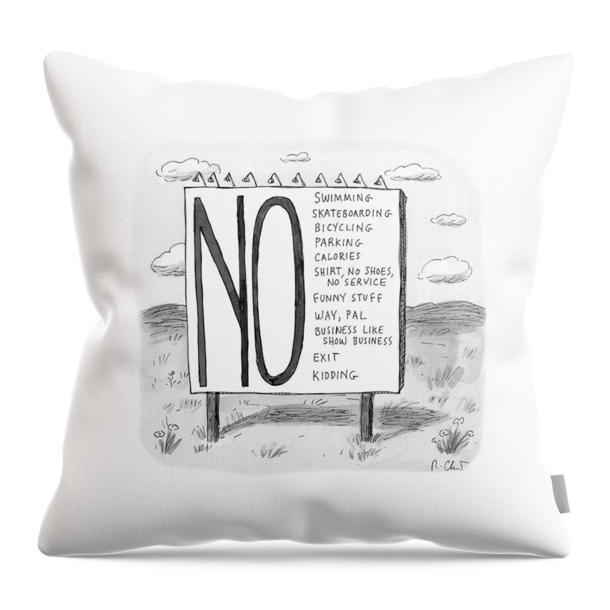 The No List Throw Pillow