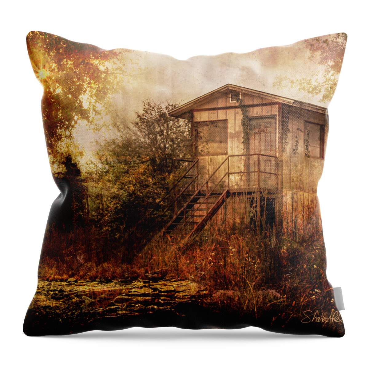  Throw Pillow featuring the photograph The Old GateHouse by Shara Abel