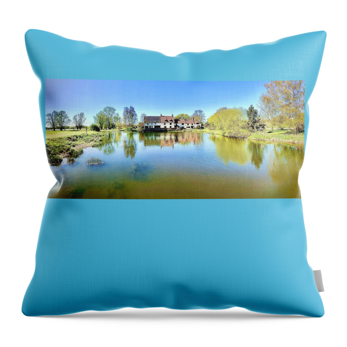 The Old Watermill Throw Pillow featuring the photograph The Old Watermill by Gordon James