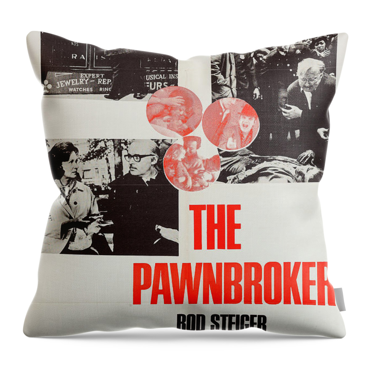 Rod Steiger Throw Pillow featuring the digital art The Pawnbroker - 1964 by Original Movie Poster