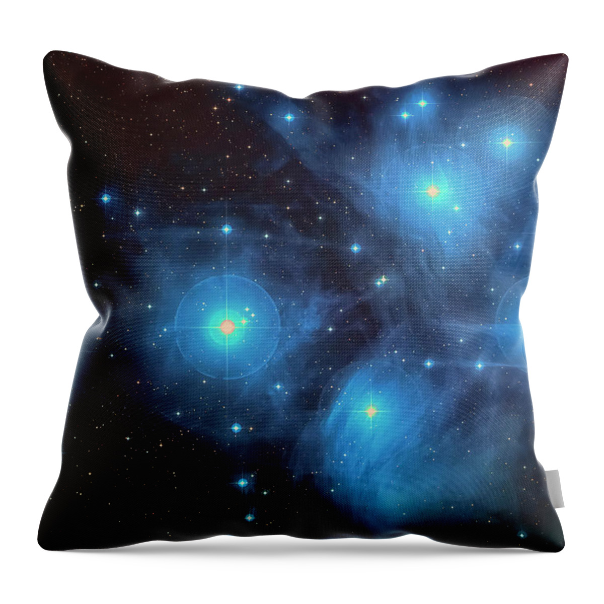 Pleiades Throw Pillow featuring the photograph The Pleiades by Mango Art