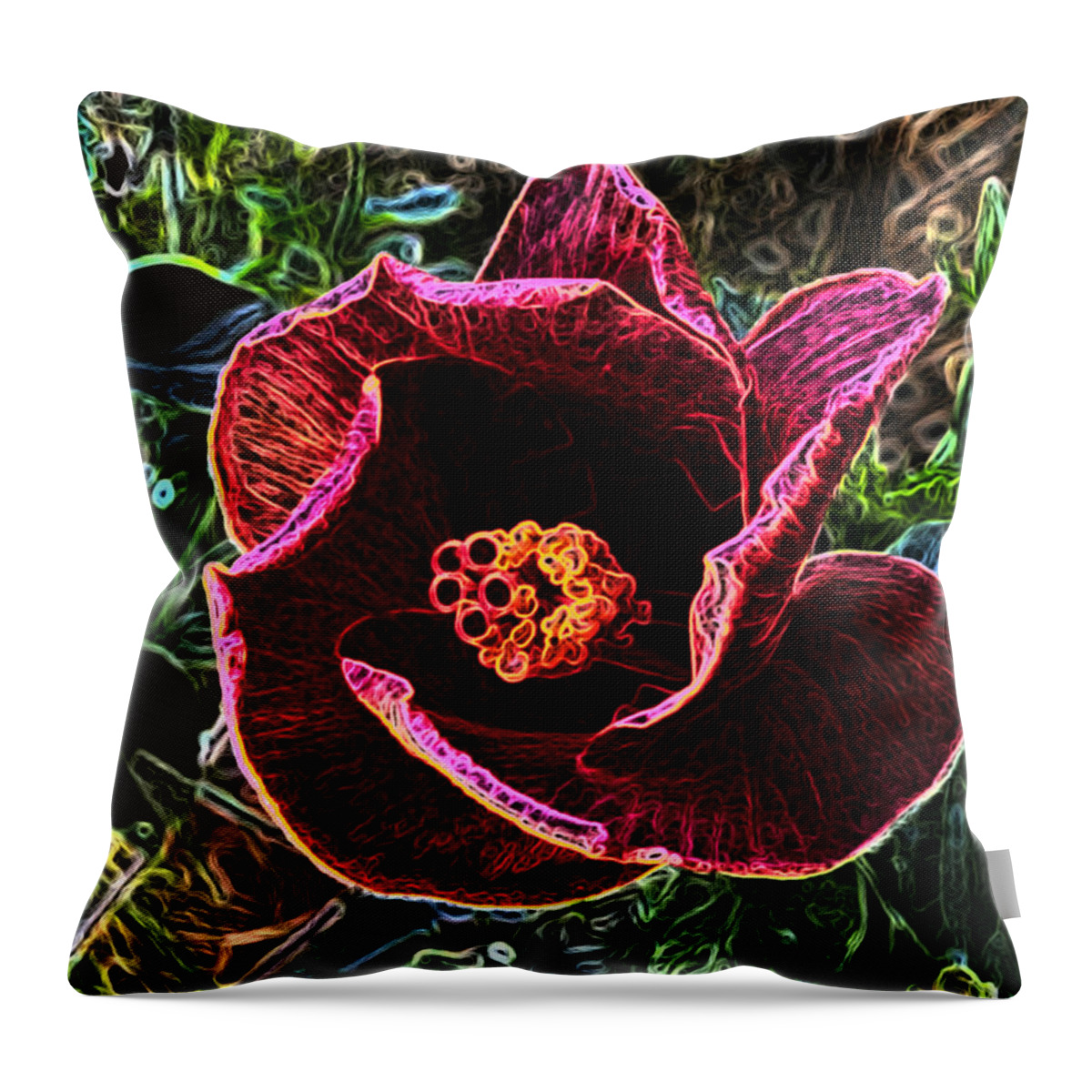Tulip Throw Pillow featuring the photograph The reddish flower by Steven Wills