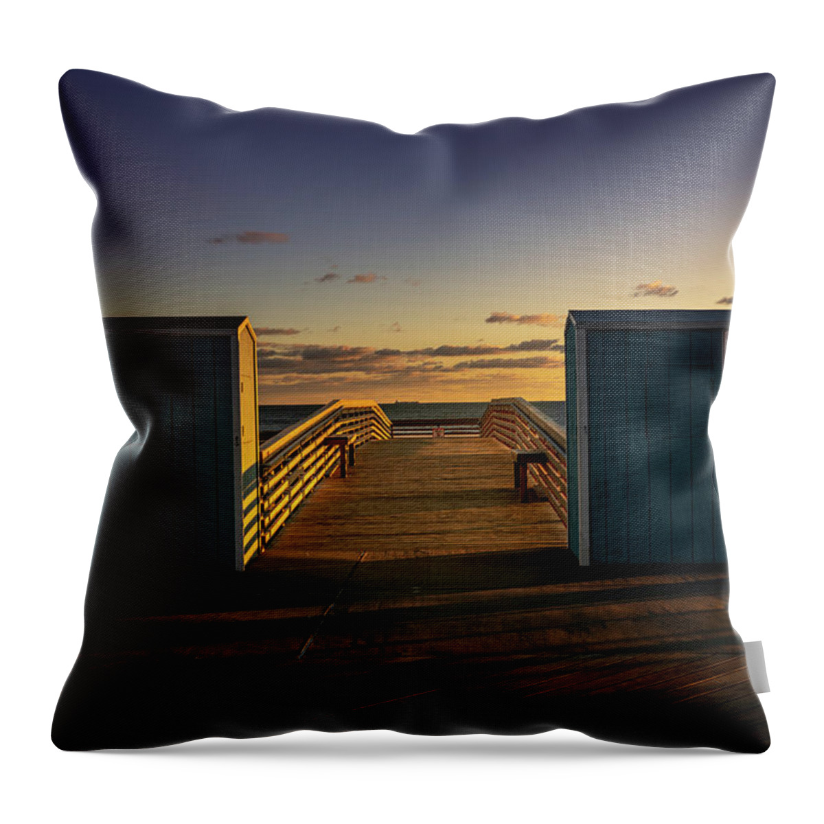 New York Throw Pillow featuring the photograph The Remain of Summer by Nick McGuire