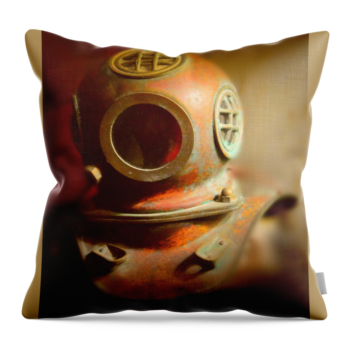 Diver Throw Pillow featuring the photograph The Retired Diver by Stacie Siemsen