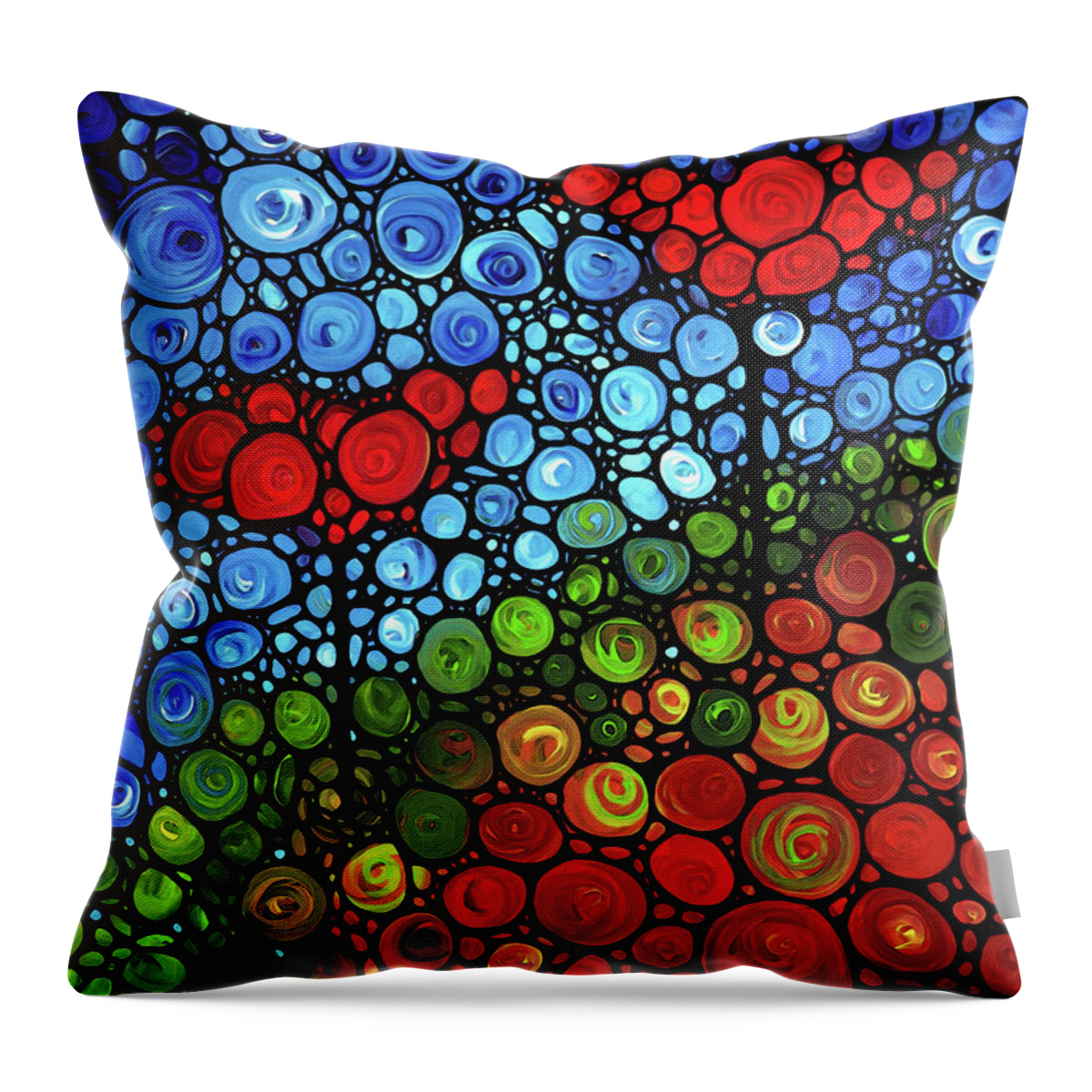 Floral Throw Pillow featuring the painting The Roots Of Love Run Deep by Sharon Cummings