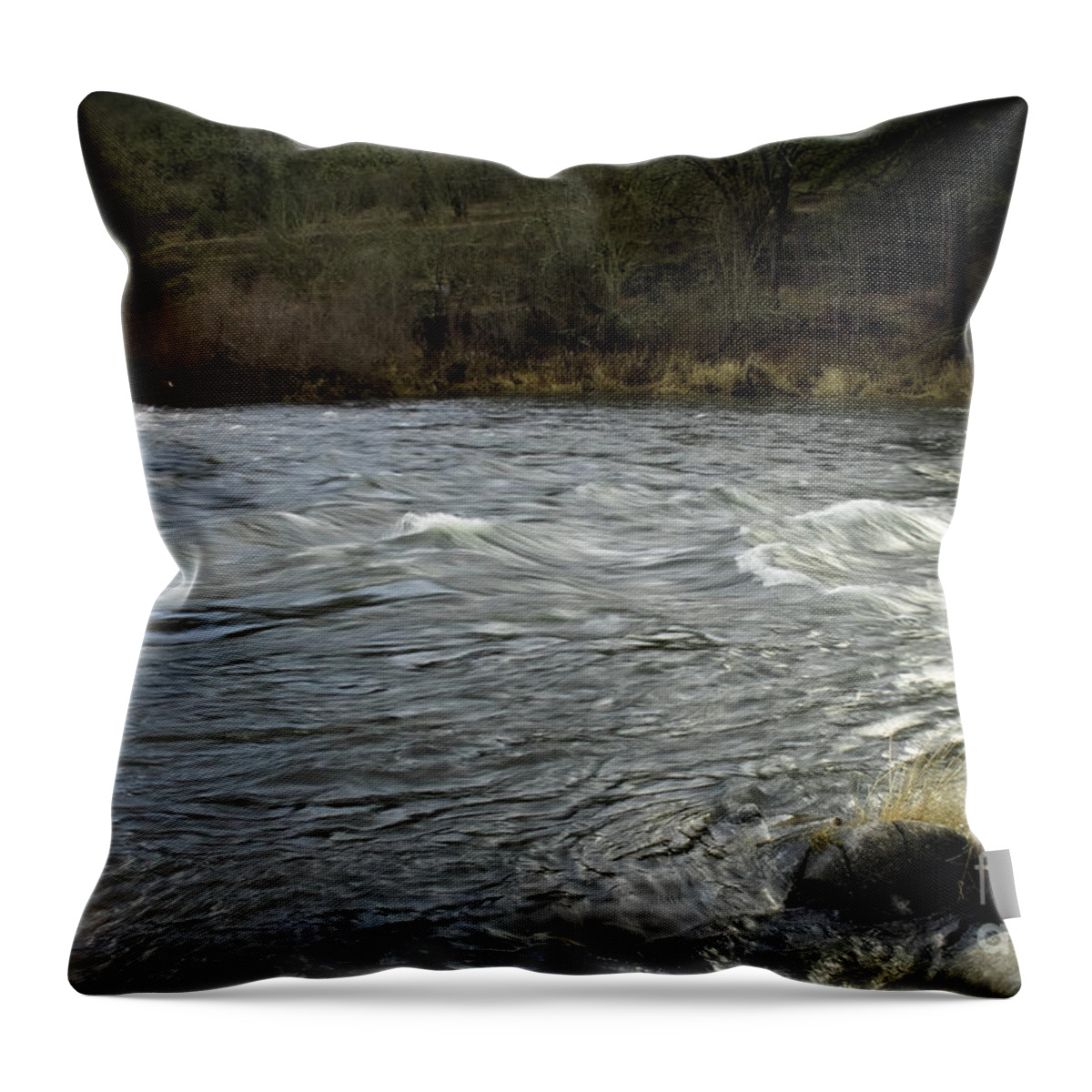 Moving Throw Pillow featuring the photograph The Rouge River IV by Theresa Fairchild
