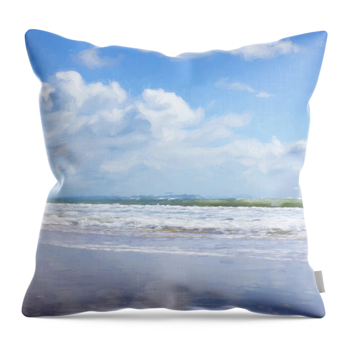 Bournemouth Beach Throw Pillow featuring the photograph The Seaside by Tanya C Smith