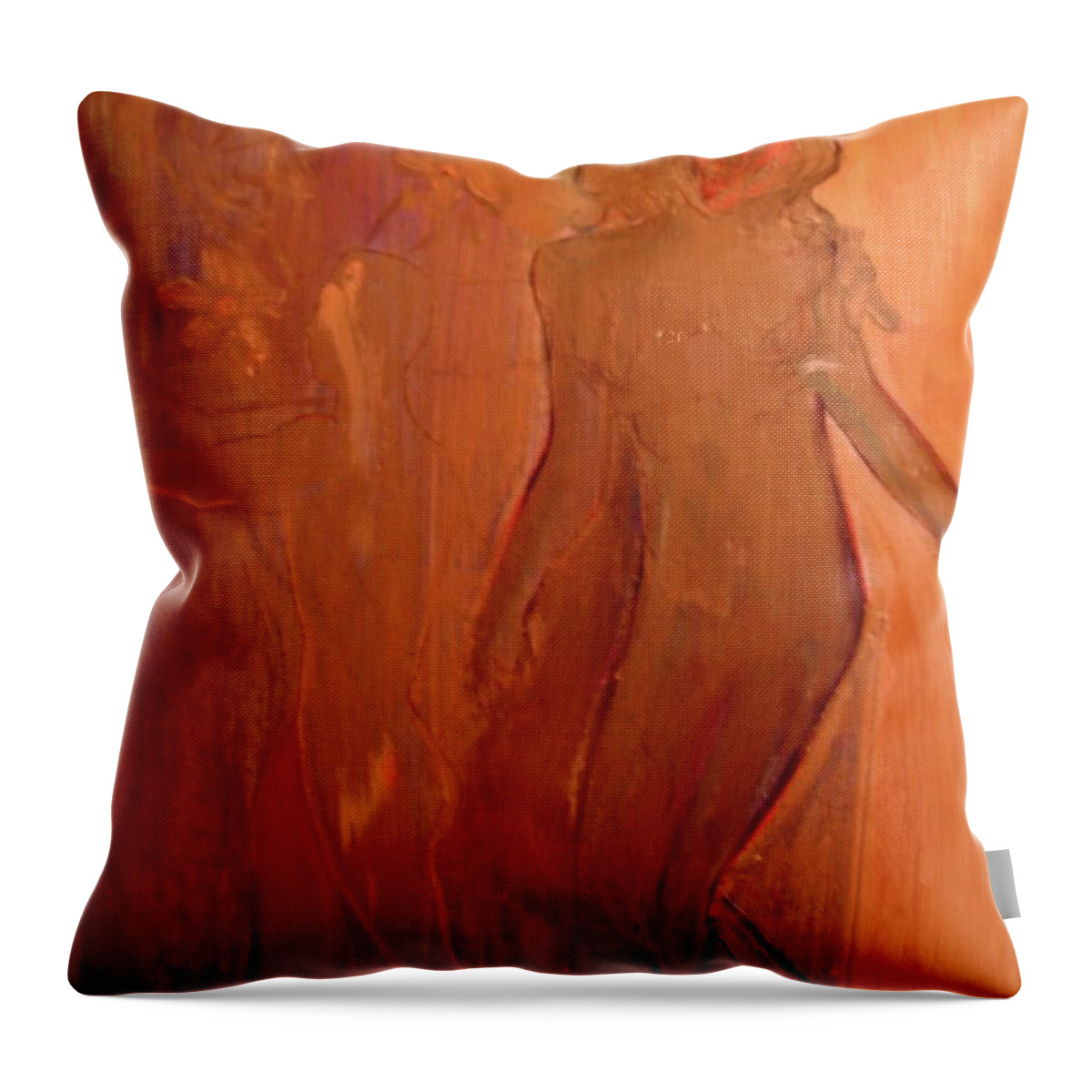 Oil On Canvas Throw Pillow featuring the painting The Seeding by Todd Krasovetz