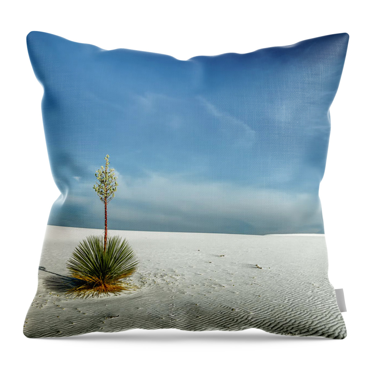 White Sands National Monument Throw Pillow featuring the photograph The Sentinel by James Barber