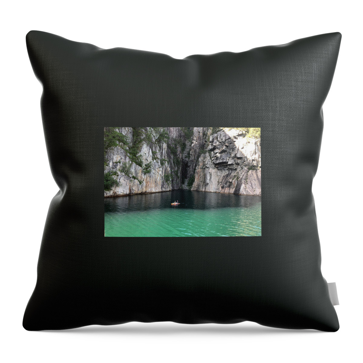 Scenic Throw Pillow featuring the photograph The Sound of Silence - Cliffs and Fjords of Norway Canvas Prints by Shreya Sen