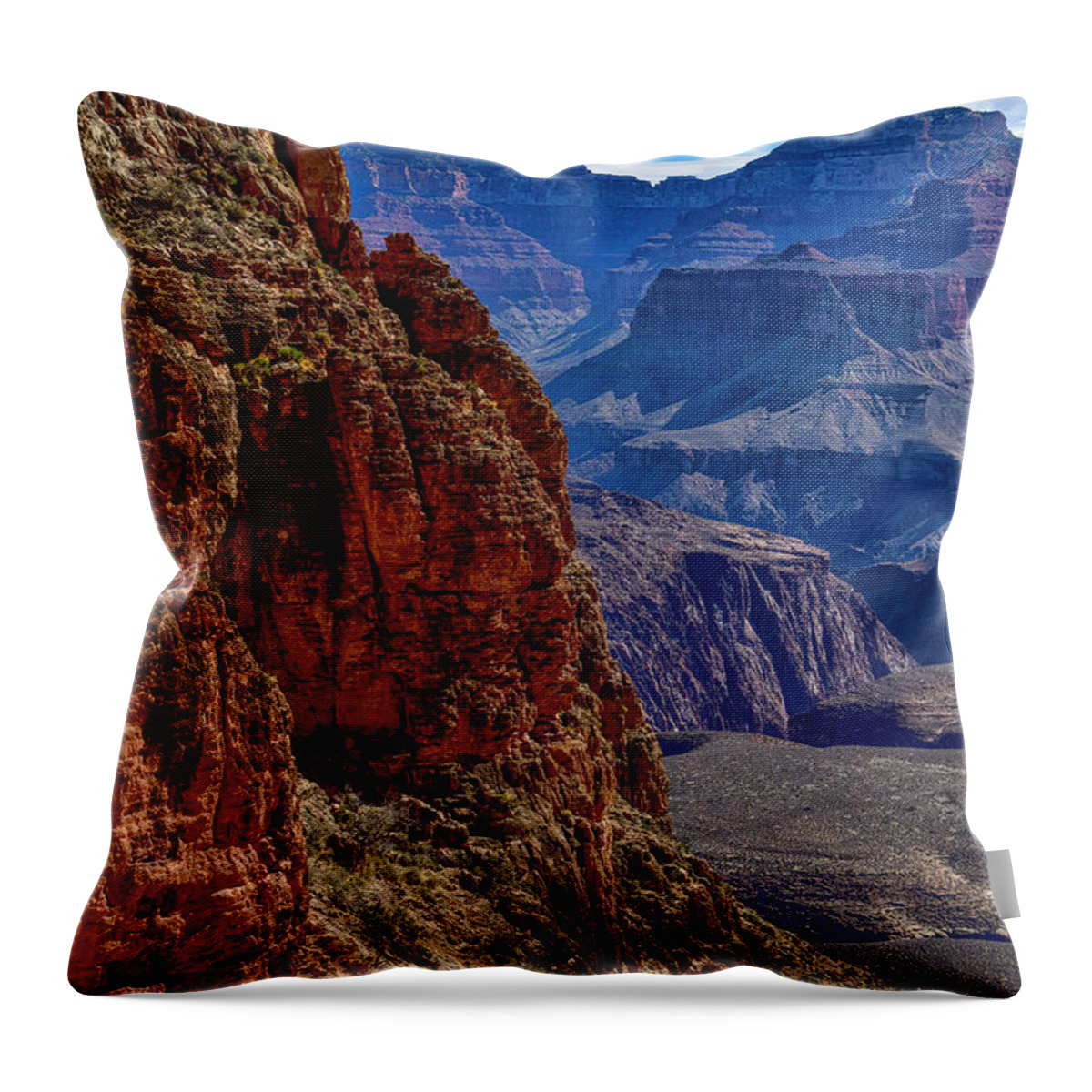 Grand Canyon Throw Pillow featuring the photograph The South Kaibab Trail - Grand Canyon National Park, USA by Amazing Action Photo Video