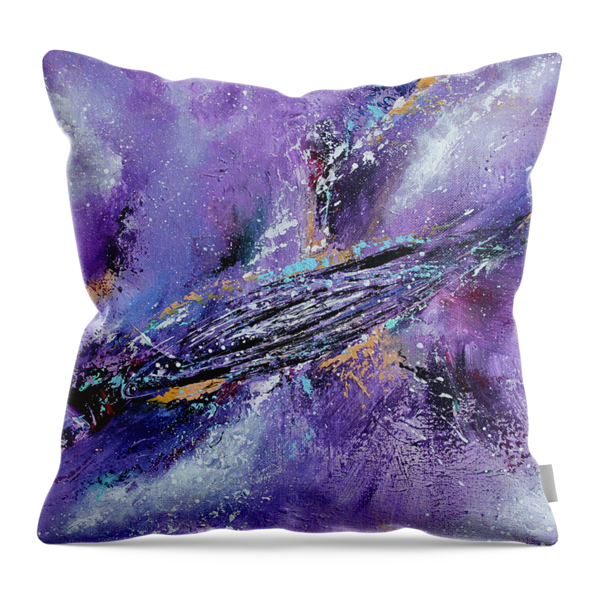 Acrylic Throw Pillow featuring the painting The Space by Themayart
