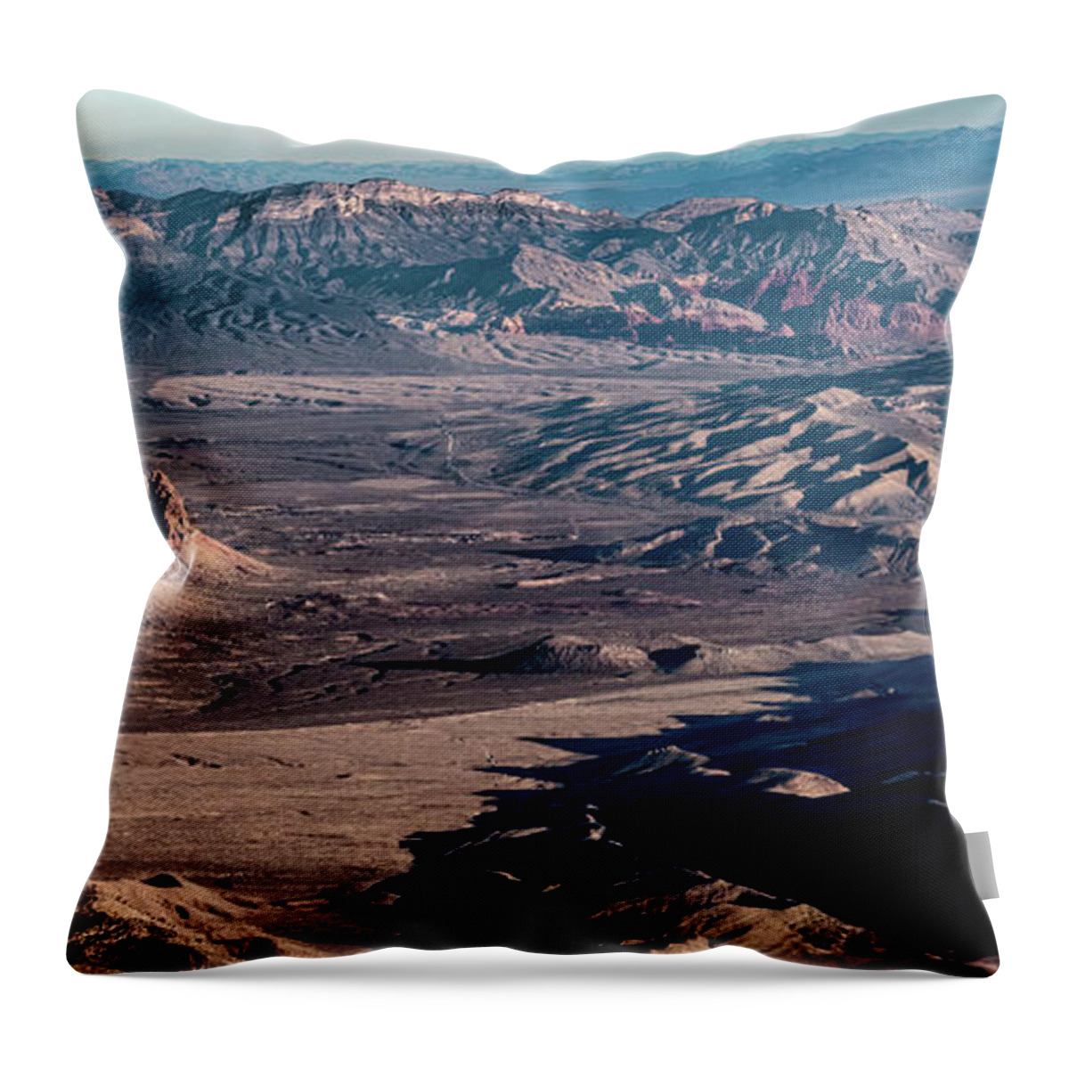  Throw Pillow featuring the photograph The Spring Mountains Las Vegas by Michael W Rogers