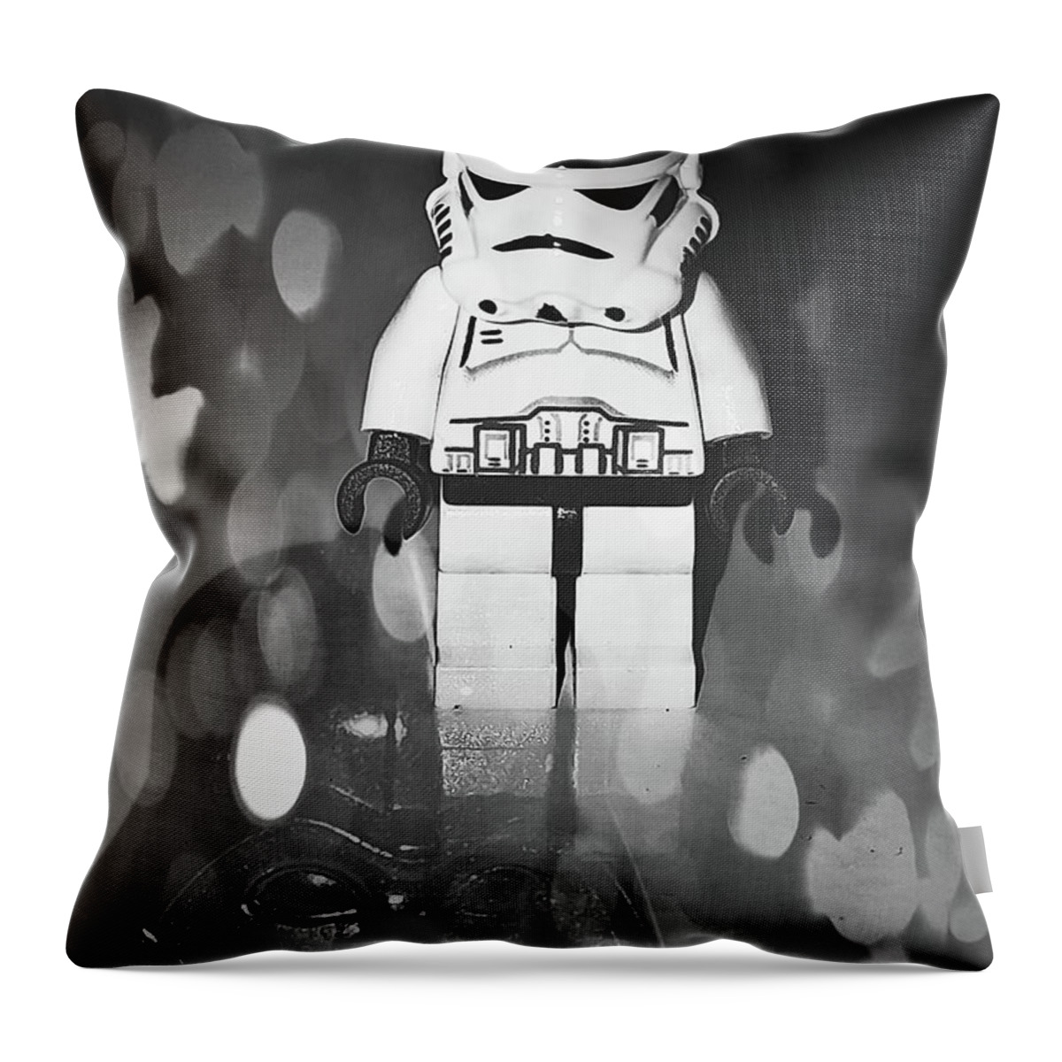 Star Wars Throw Pillow featuring the photograph The Stormtrooper by Heather Estrada