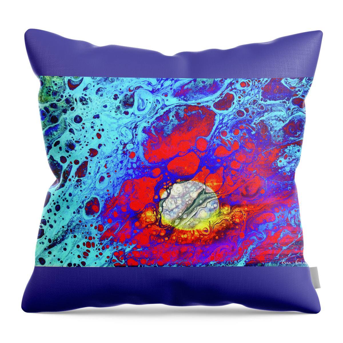  Throw Pillow featuring the mixed media The Sun Also Sets by Rein Nomm