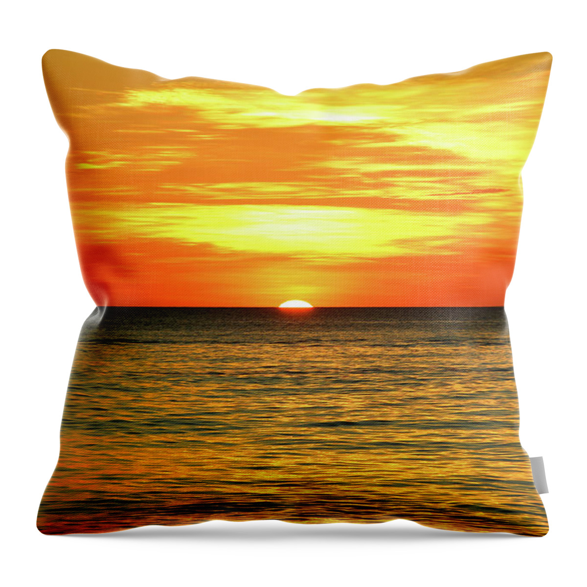 Sunset Throw Pillow featuring the photograph The Sun by Josu Ozkaritz