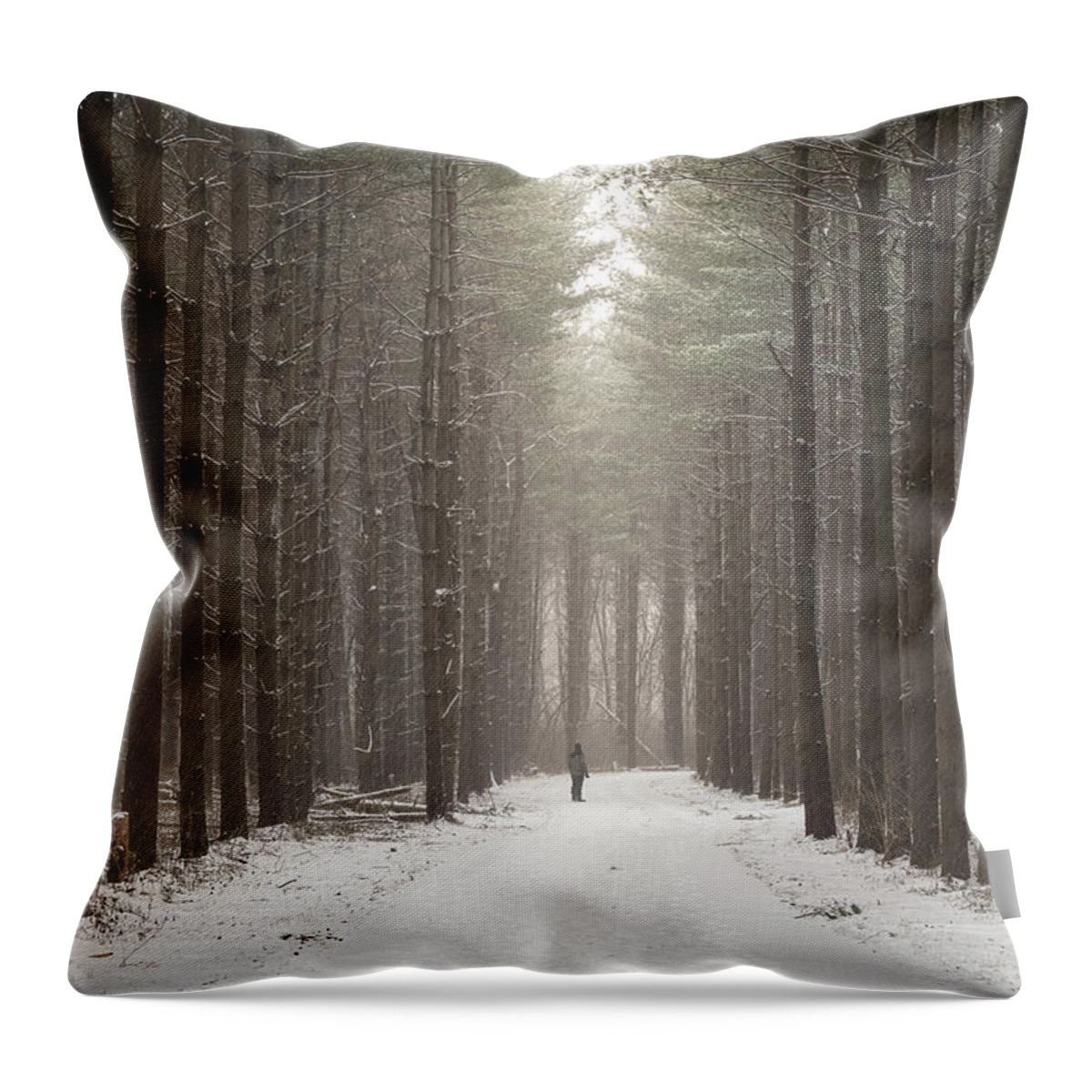 Mystical Throw Pillow featuring the photograph The Tall Pines by Arthur Oleary