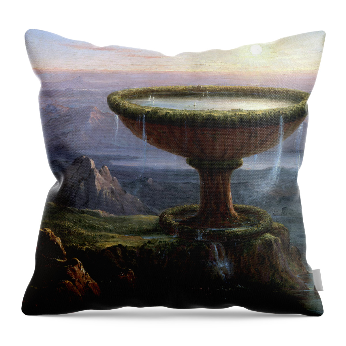 Titan Throw Pillow featuring the painting The Titan Goblet                         by Long Shot