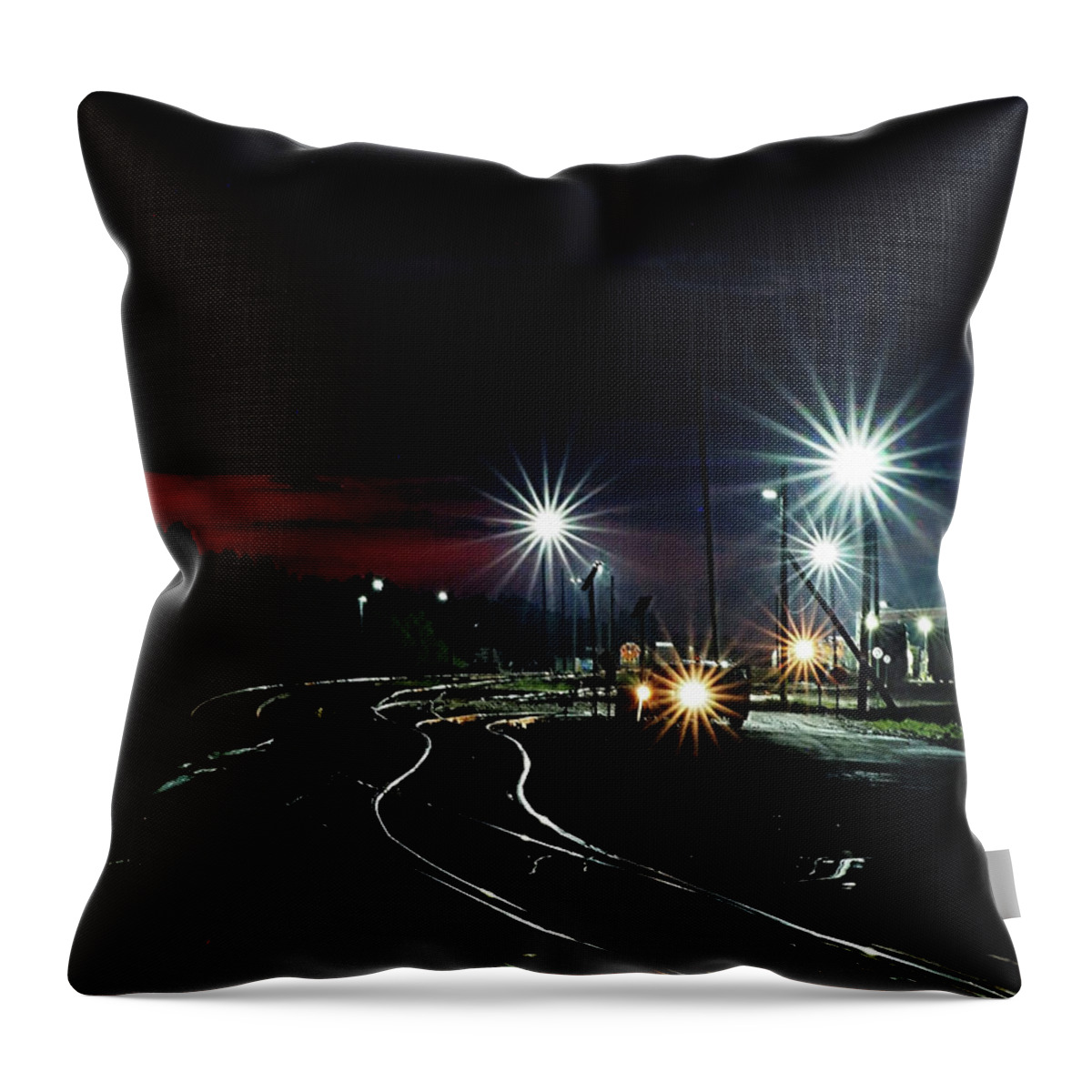 Train Tracks Throw Pillow featuring the photograph The Tracks by Jerry Connally