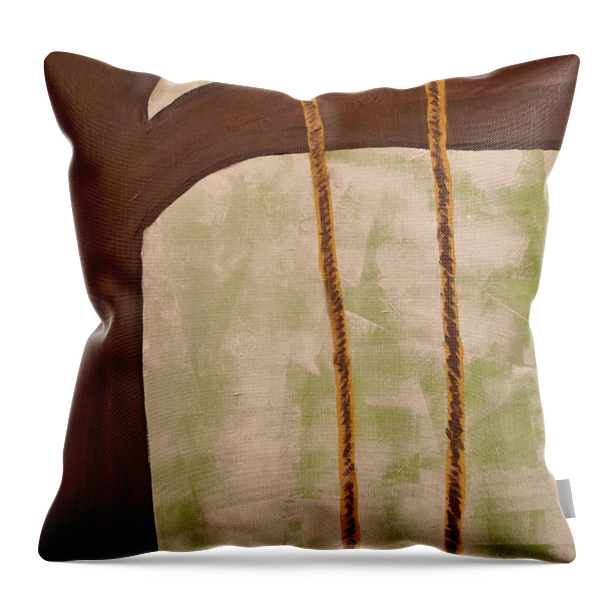 Tree Throw Pillow featuring the photograph The Tree Swing by Roberta Byram