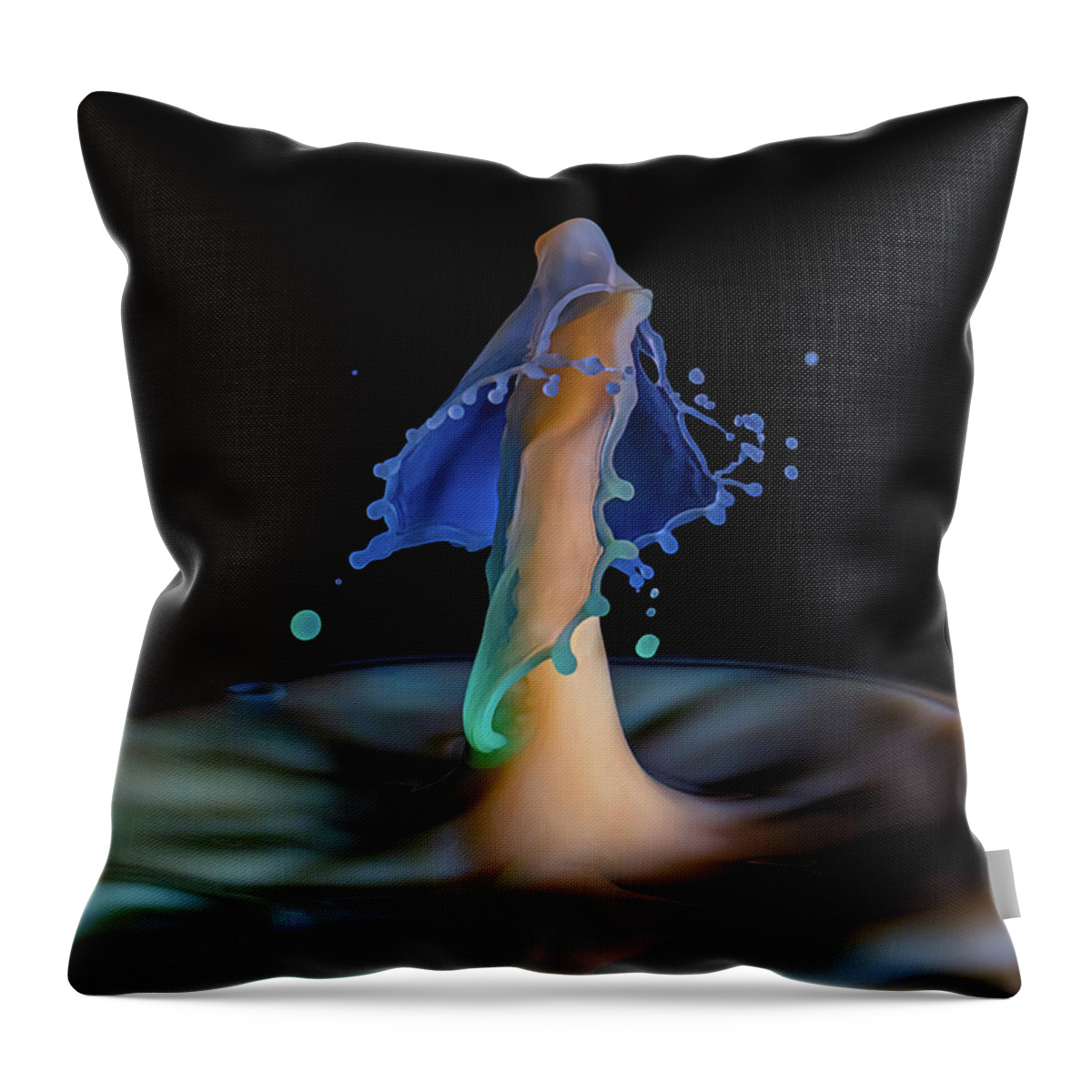 Splash Art Throw Pillow featuring the photograph The Veiled Dancer by Michael McKenney