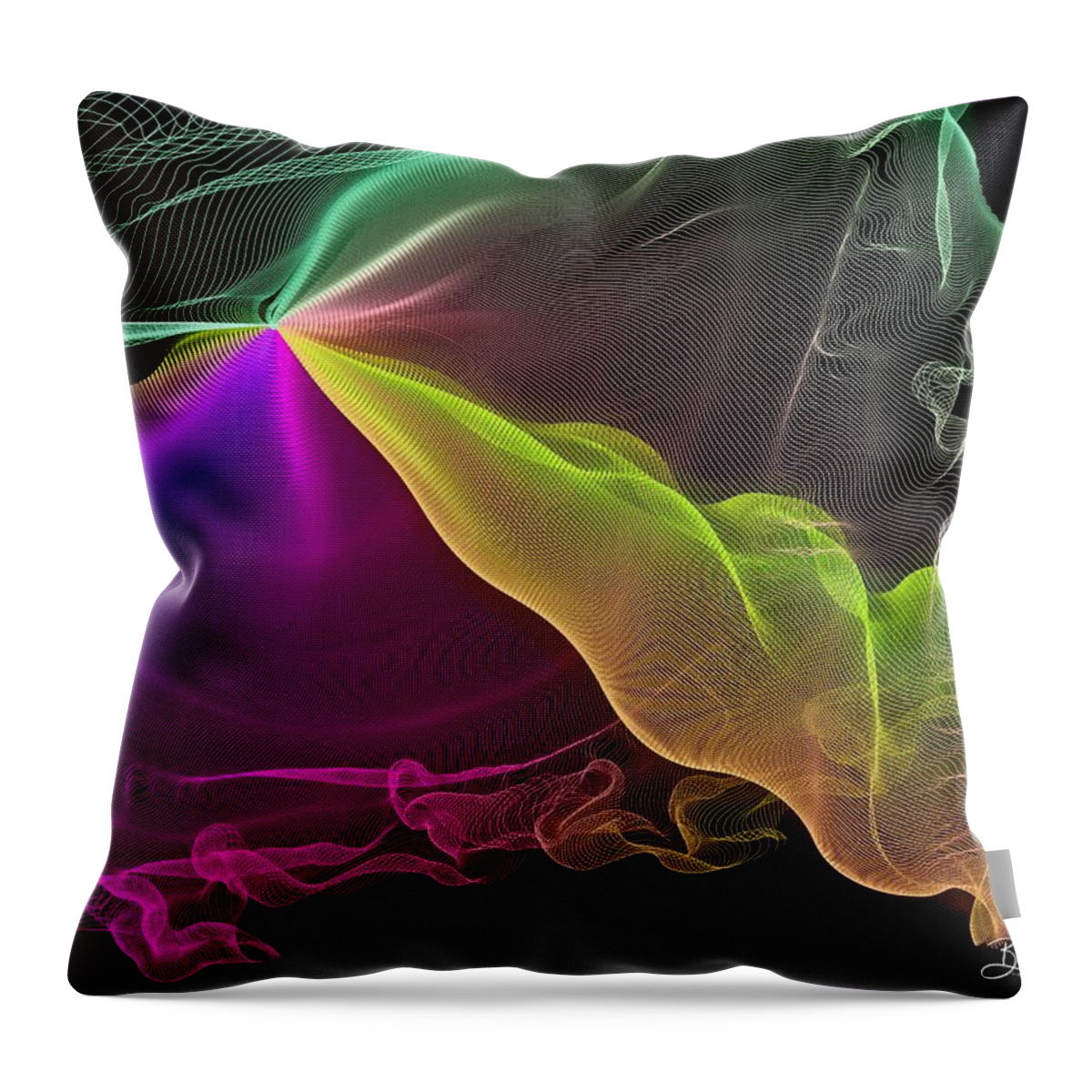 Abstract Throw Pillow featuring the photograph The Veils - Series #16 by Barbara Zahno