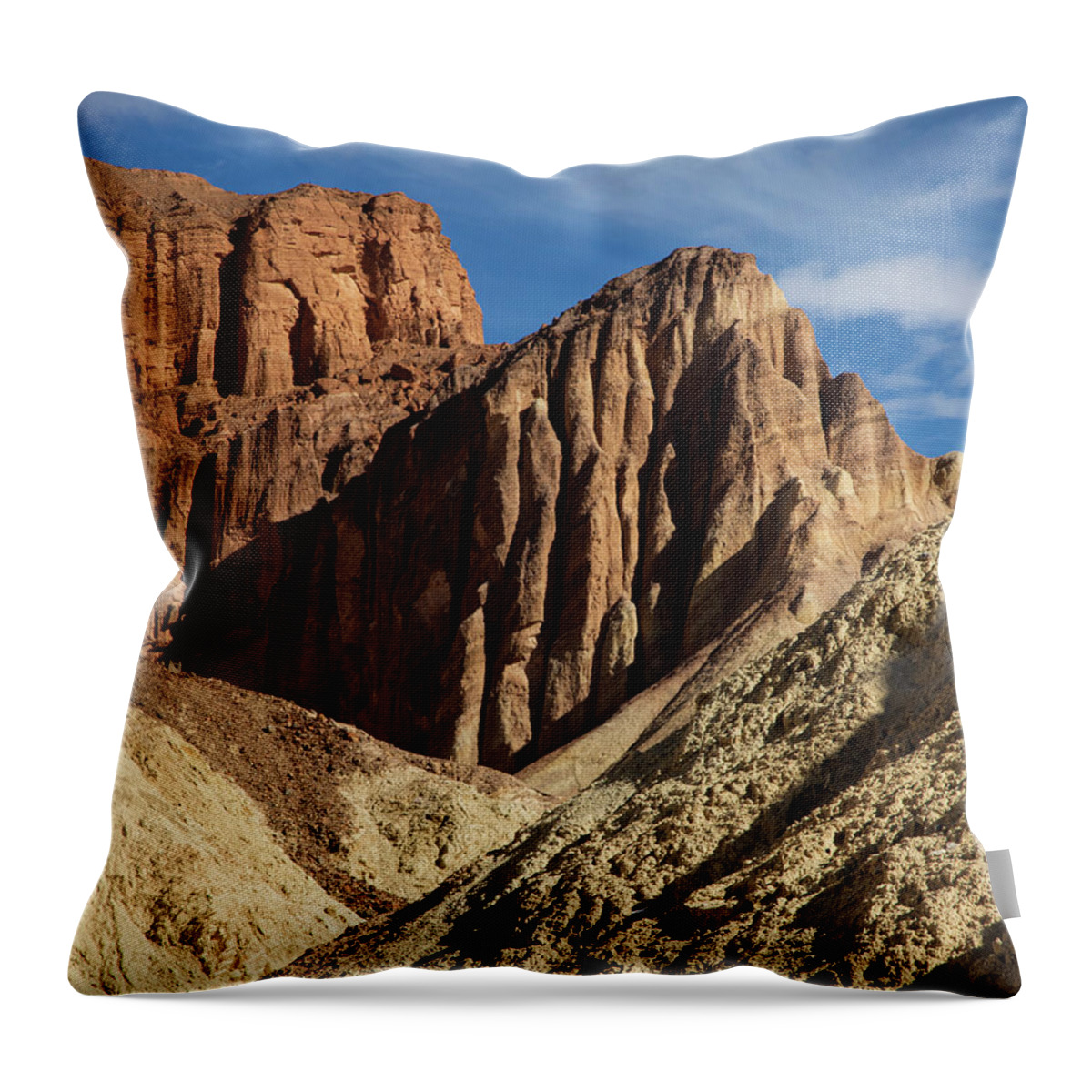 Hiking Throw Pillow featuring the photograph The View up Golden Canyon by Mike Lee