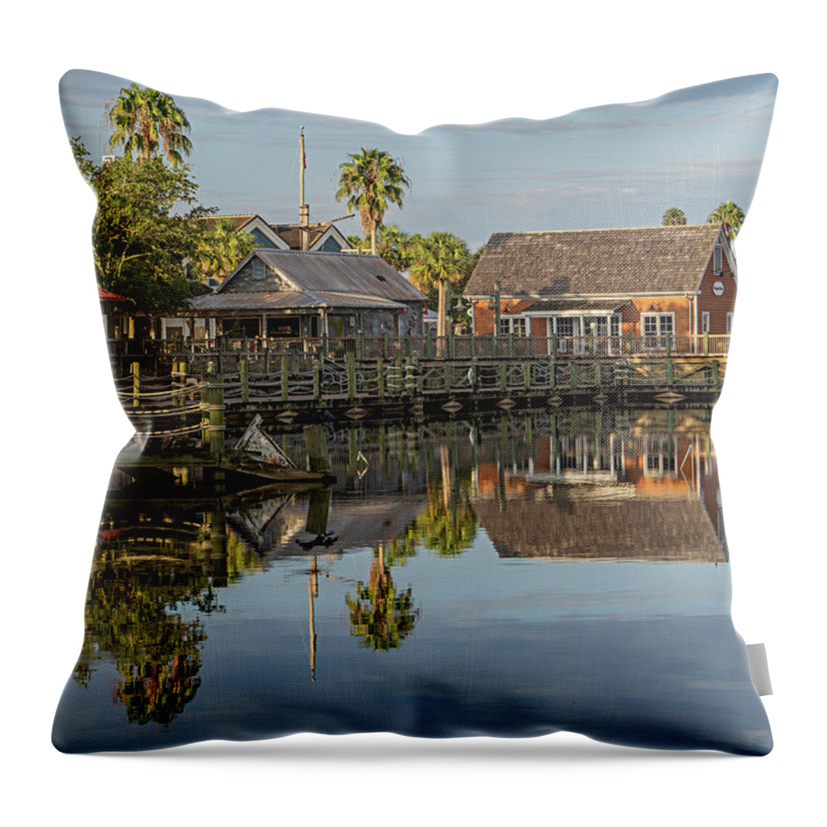 The Villages Throw Pillow featuring the photograph The Villages by Dennis Dugan