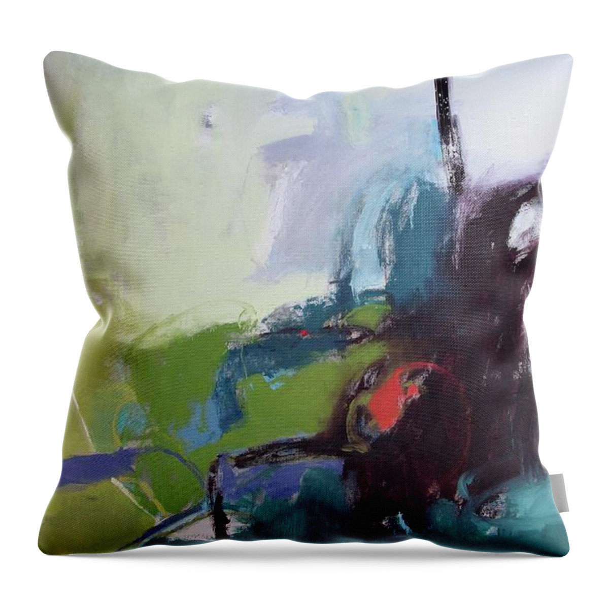 The Whale Throw Pillow featuring the painting The Whale by Chris Gholson