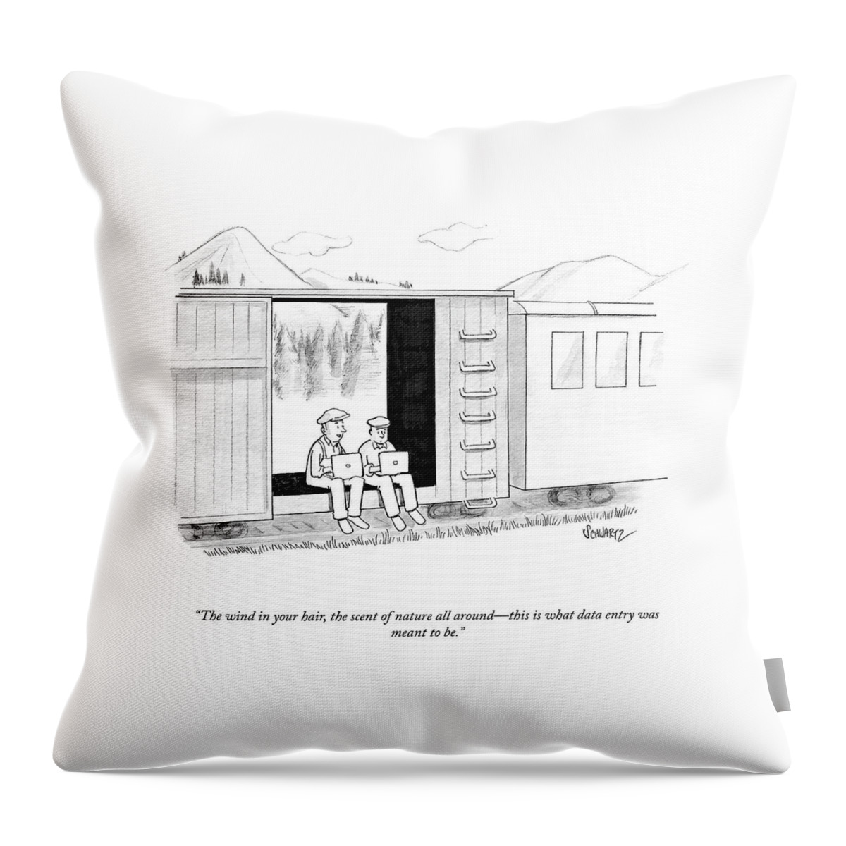 The Wind In Your Hair Throw Pillow