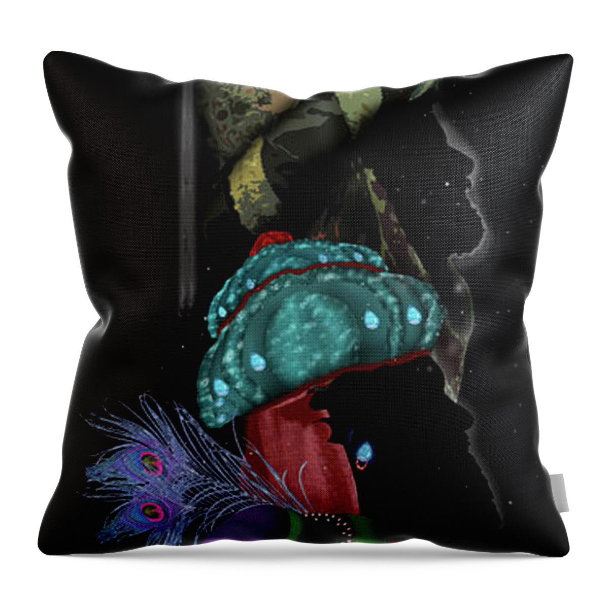 Three Throw Pillow featuring the digital art The Wise Men by Julie Rodriguez Jones