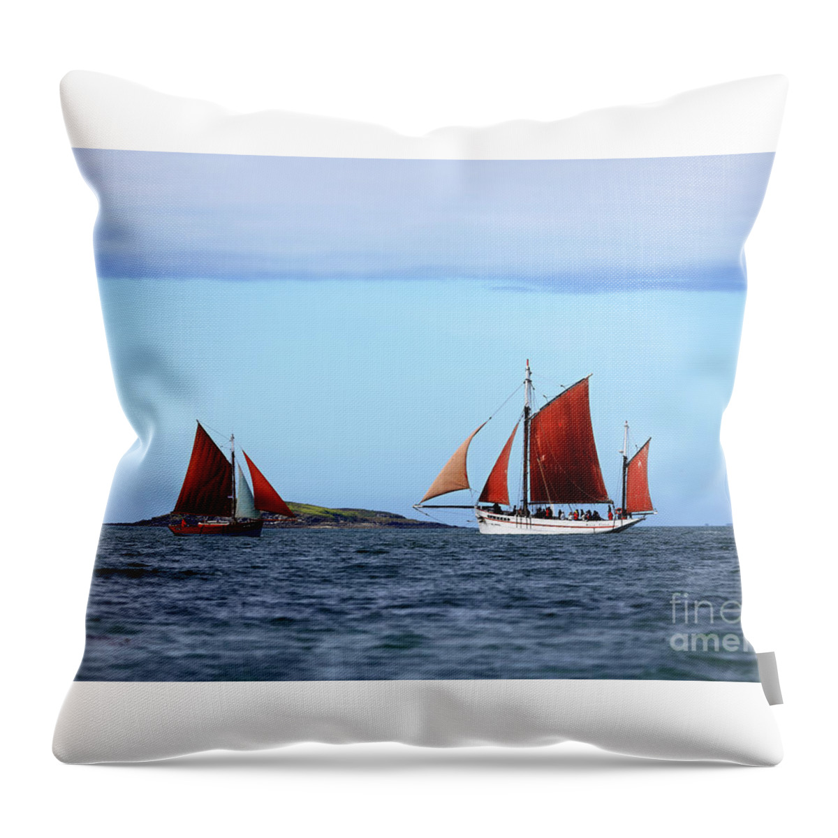 Artistic Throw Pillow featuring the photograph the Yan-Gwenn and the Belle-Etoile by Frederic Bourrigaud