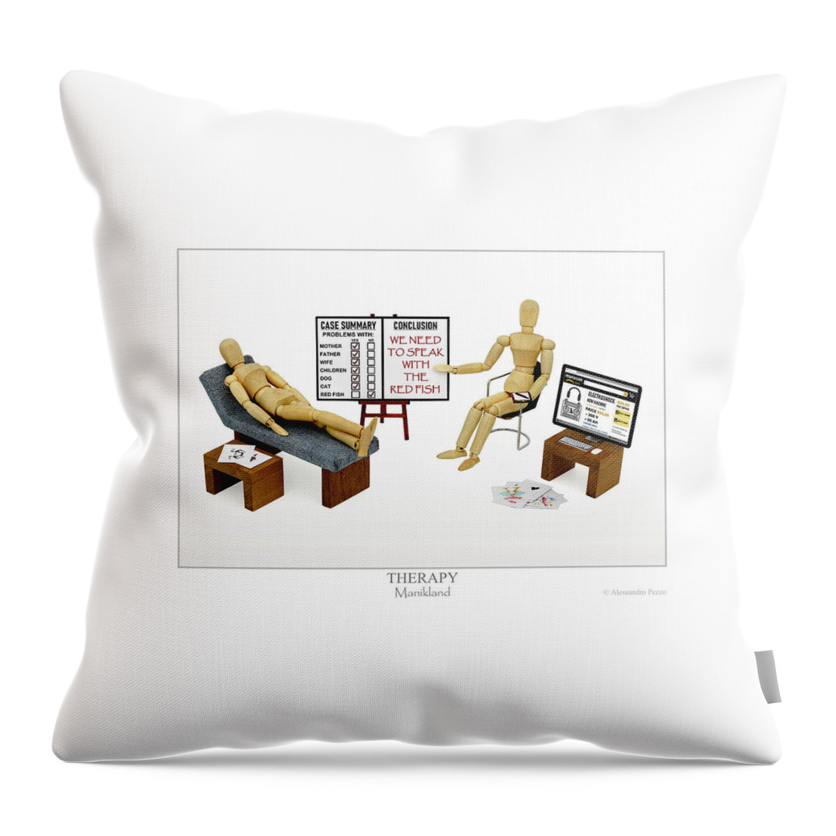 Alessandro Pezzo Throw Pillow featuring the photograph Therapy by Alessandro Pezzo