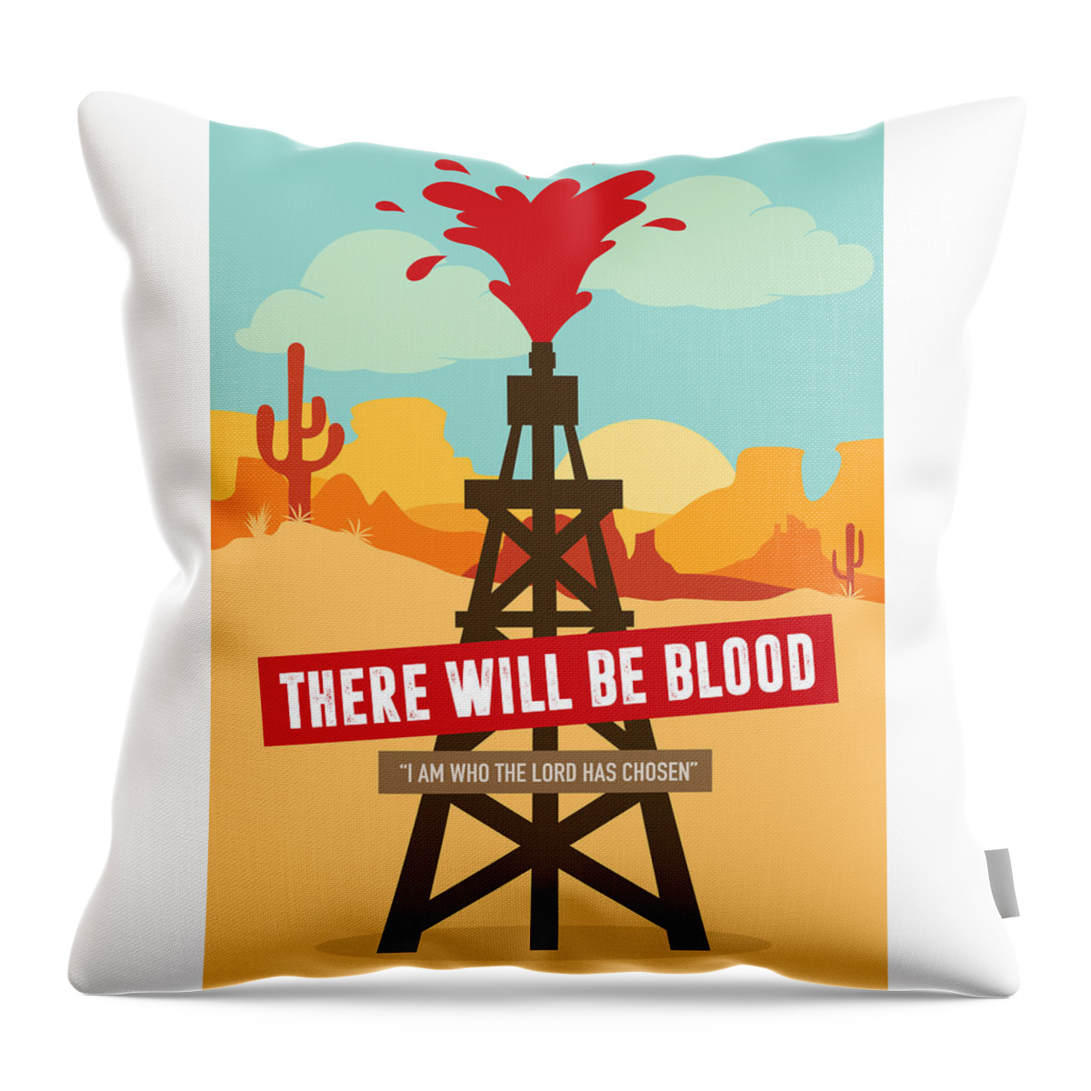 Movie Poster Throw Pillow featuring the digital art There Will Be Blood - Alternative Movie Poster by Movie Poster Boy