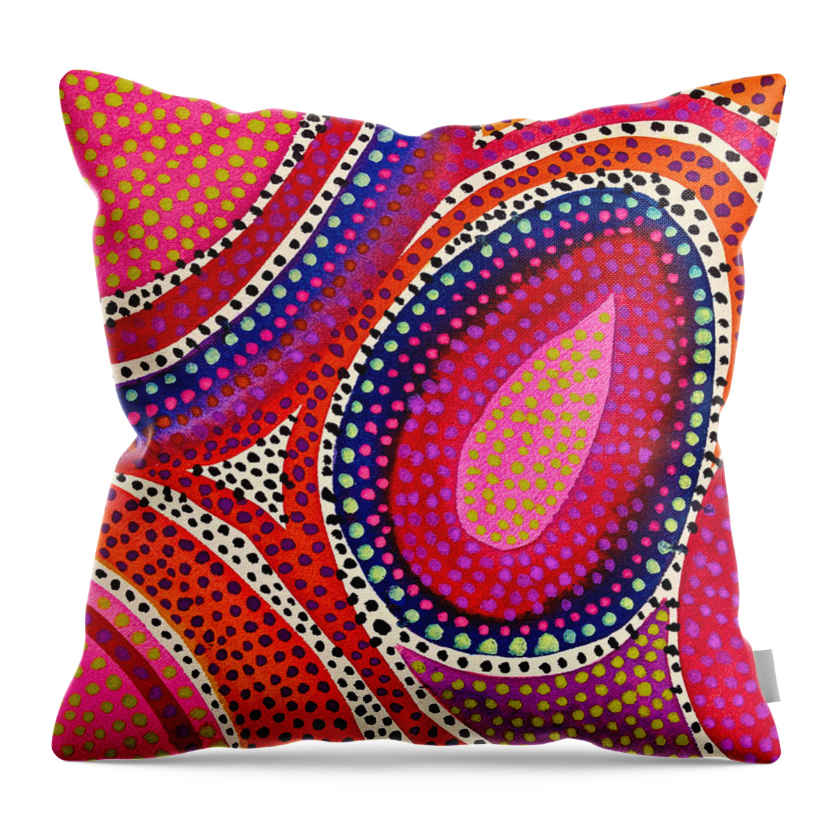  Throw Pillow featuring the painting This Brings Me so Much Joy by Polly Castor