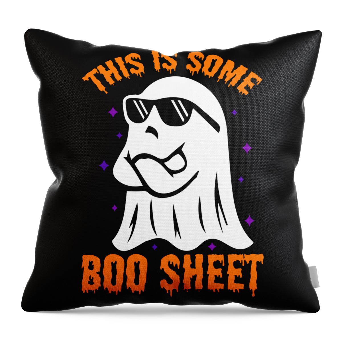 Boo Sheet Throw Pillow featuring the digital art This is Some Boo Sheet Funny Halloween by Flippin Sweet Gear
