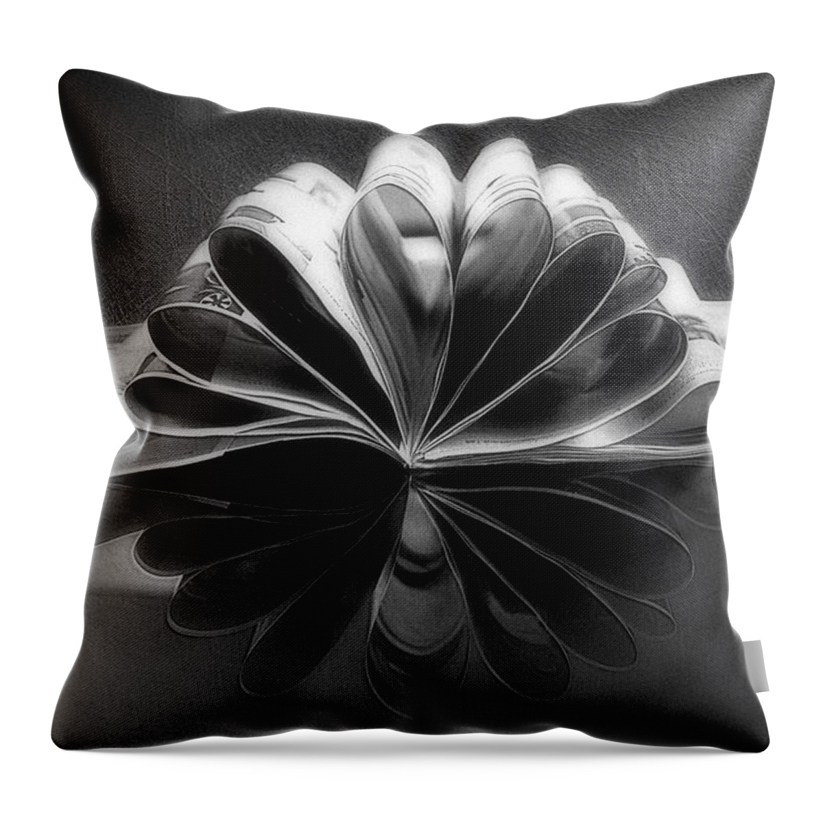 Semi Abstract Throw Pillow featuring the photograph This Is The Way These Pages Roll by Rene Crystal