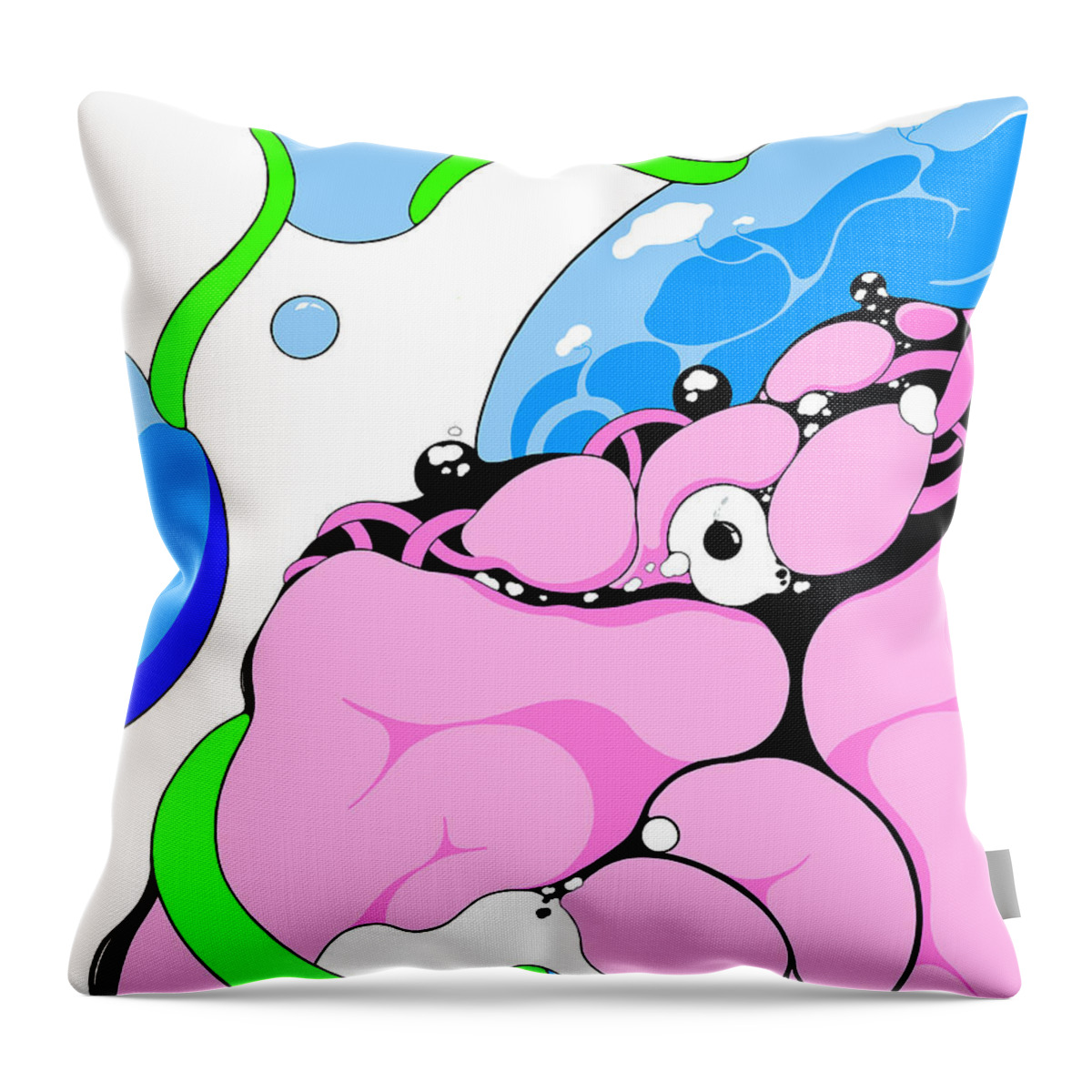 Elephant Throw Pillow featuring the digital art Thought Bubble by Craig Tilley