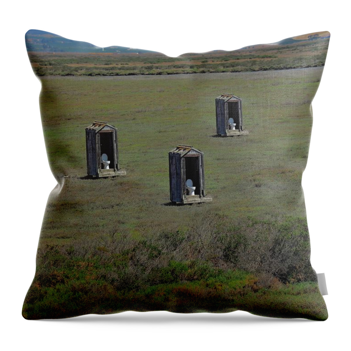 Digital Painting Throw Pillow featuring the photograph Three Heads by Richard Thomas