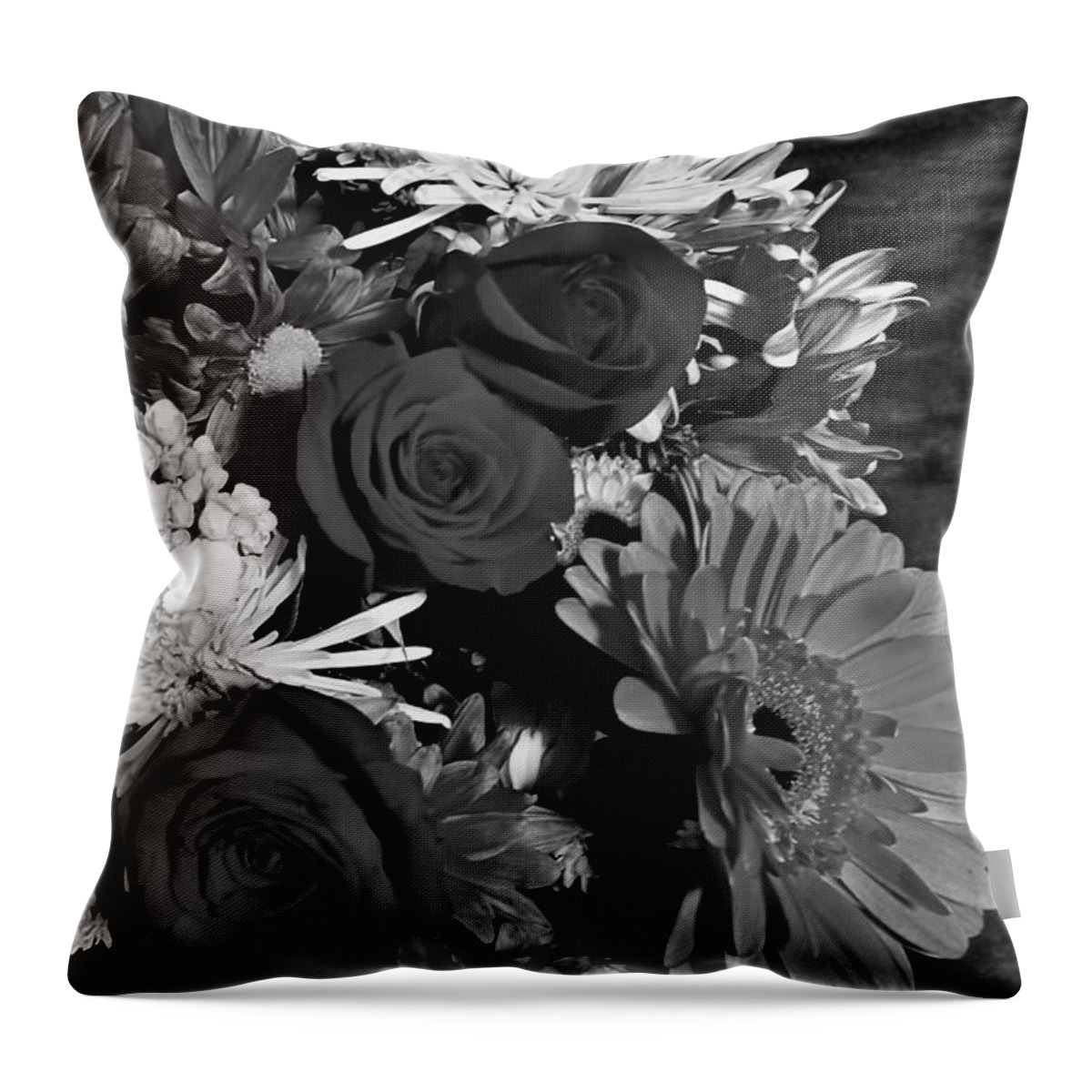 Roses Throw Pillow featuring the photograph Three Roses by John Anderson