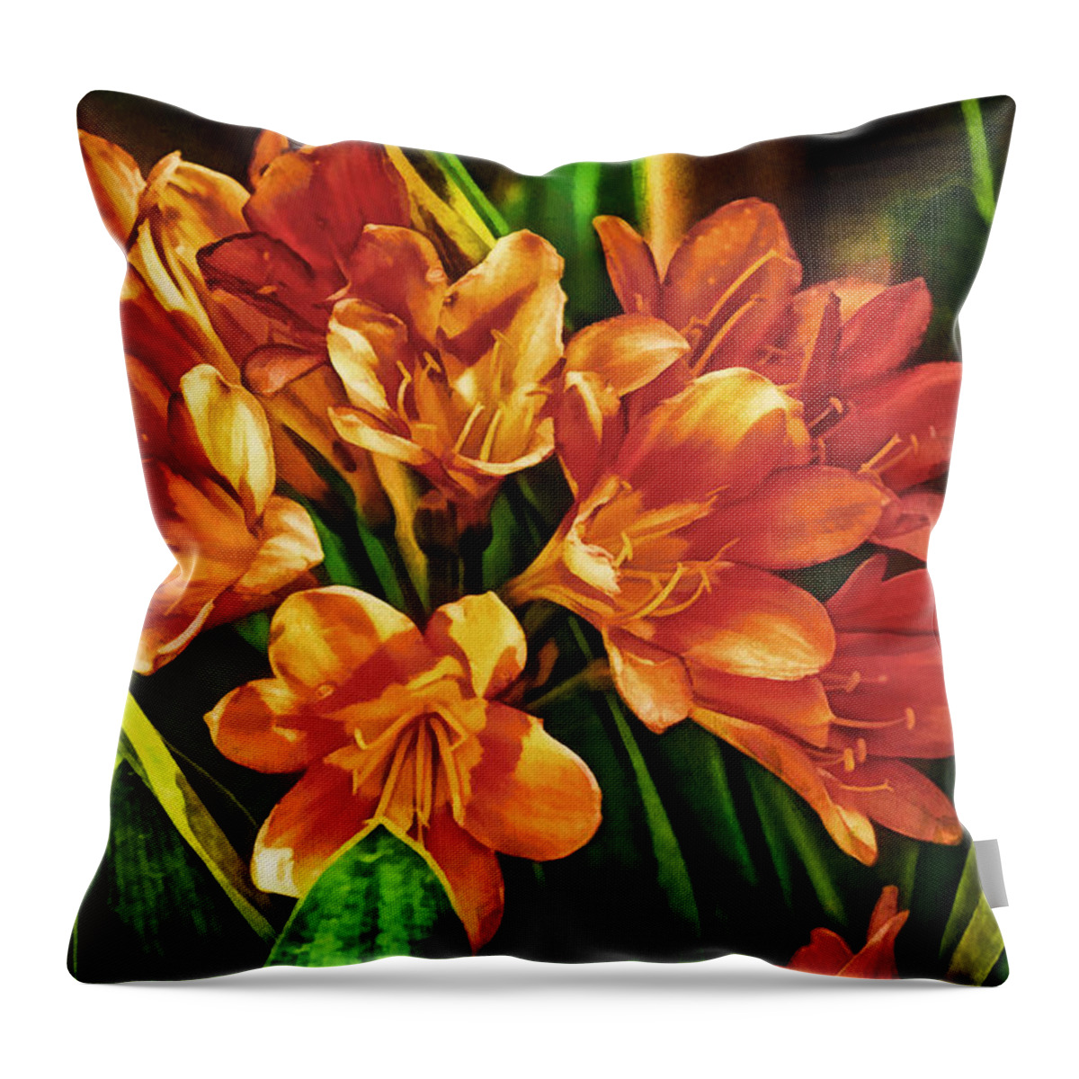 Painting Throw Pillow featuring the painting Thriving at Twilight by Anthony M Davis