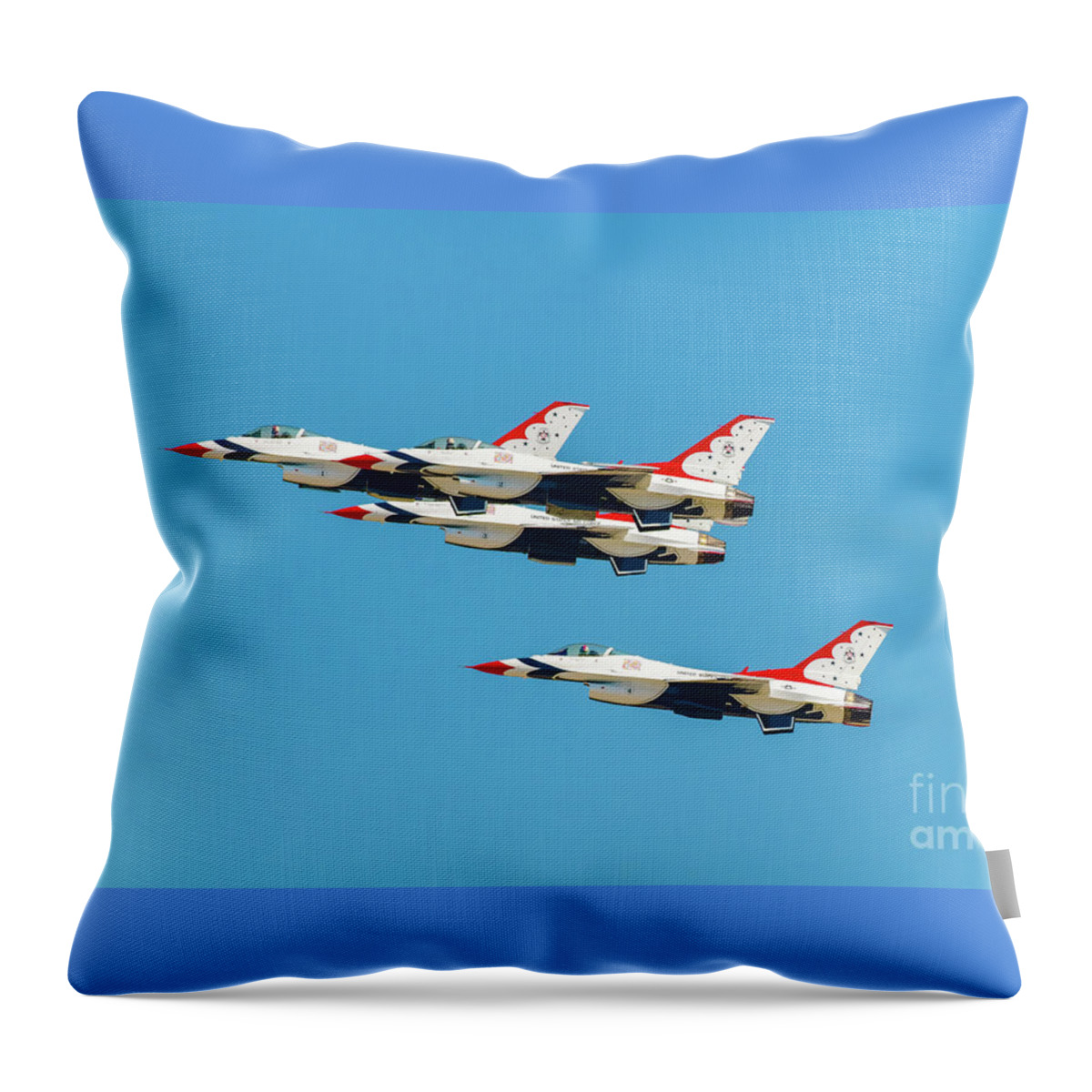 Usaf Throw Pillow featuring the photograph Thunderbirds Gear Up Now by Jeff at JSJ Photography
