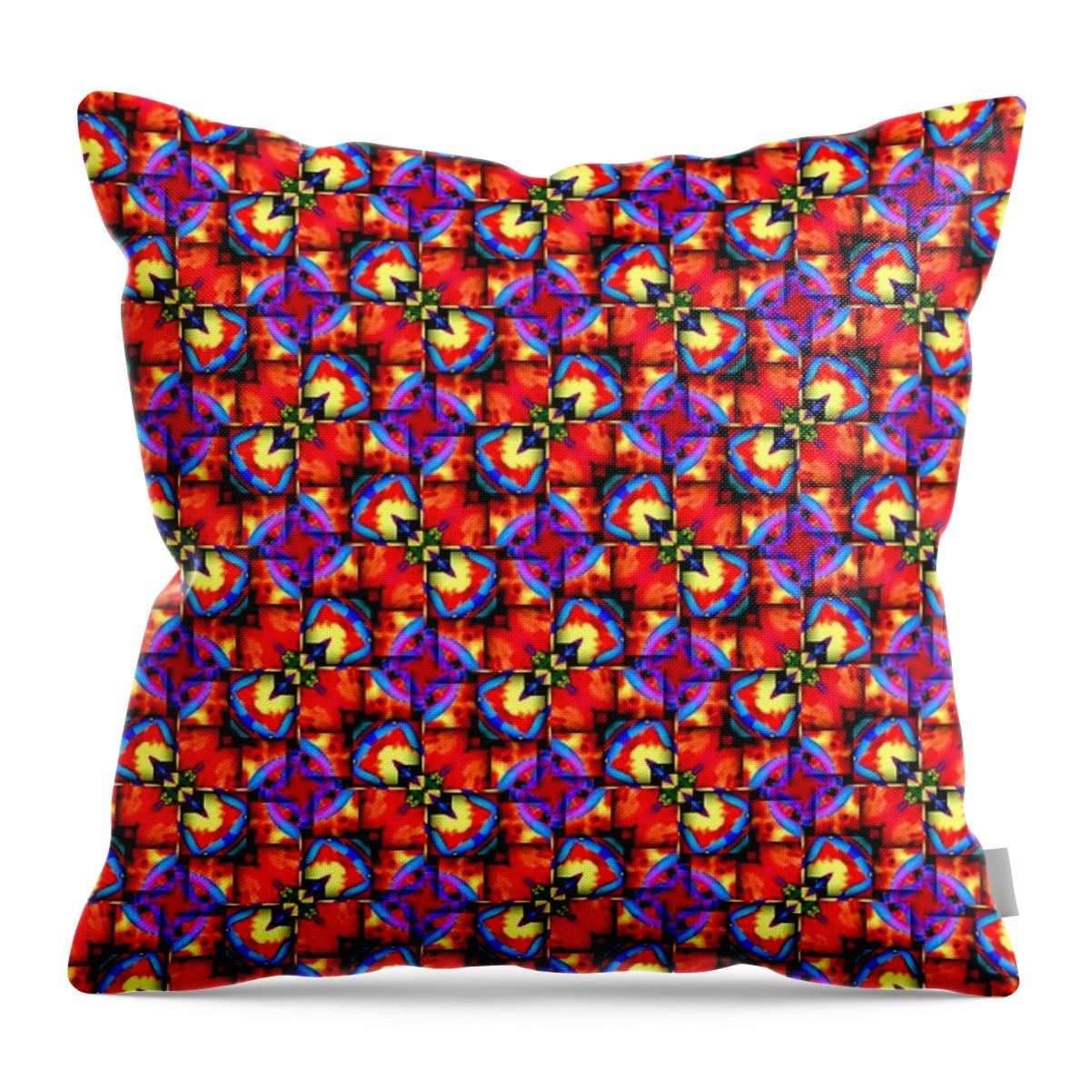 Seamless Tile Throw Pillow featuring the digital art Tile 0002 by Manny Lorenzo