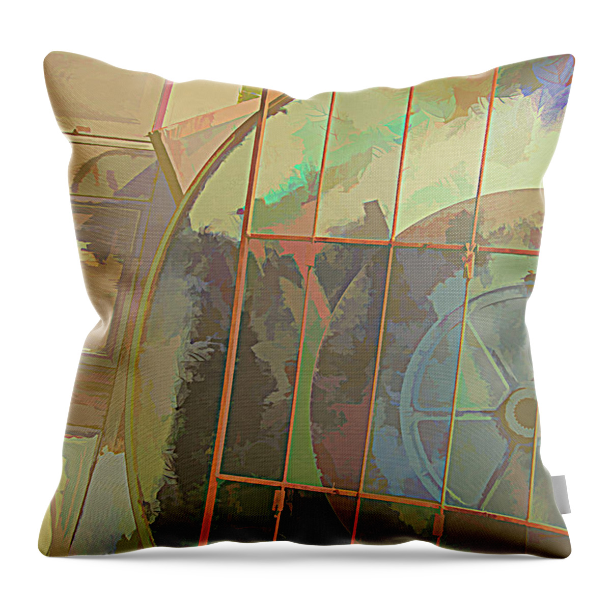 Old Door Throw Pillow featuring the digital art Times Love 1 by Steve Ladner